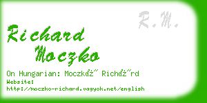 richard moczko business card